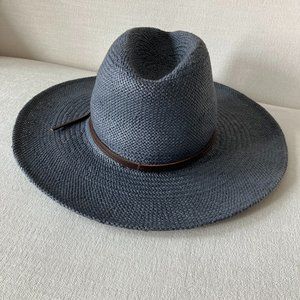 Frye summer hat navy blue fedora